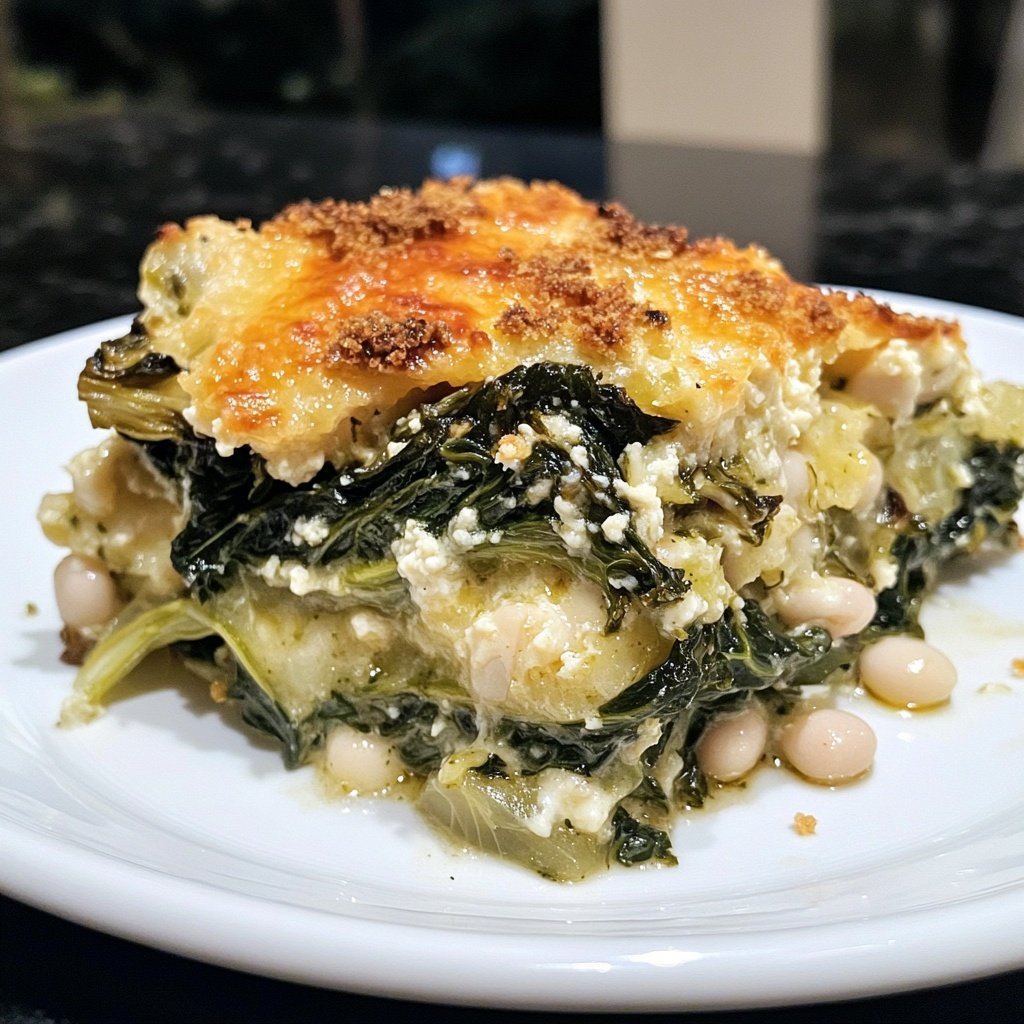 Swiss Chard, Fennel, and White Bean Gratin