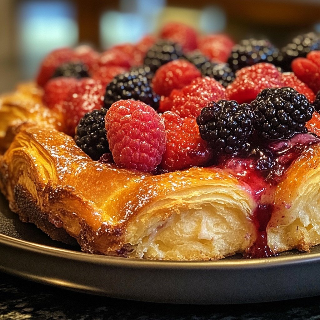 Festive Berry Croissant French Toast Bake​