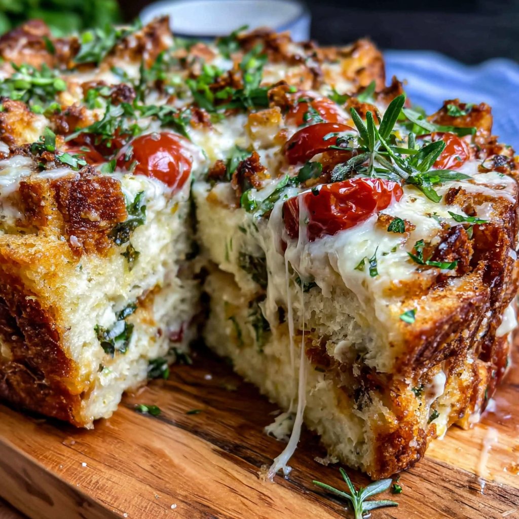 Breakfast Strata with Dandelion Greens