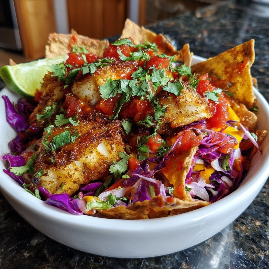 Air Fryer Fish Taco Bowls