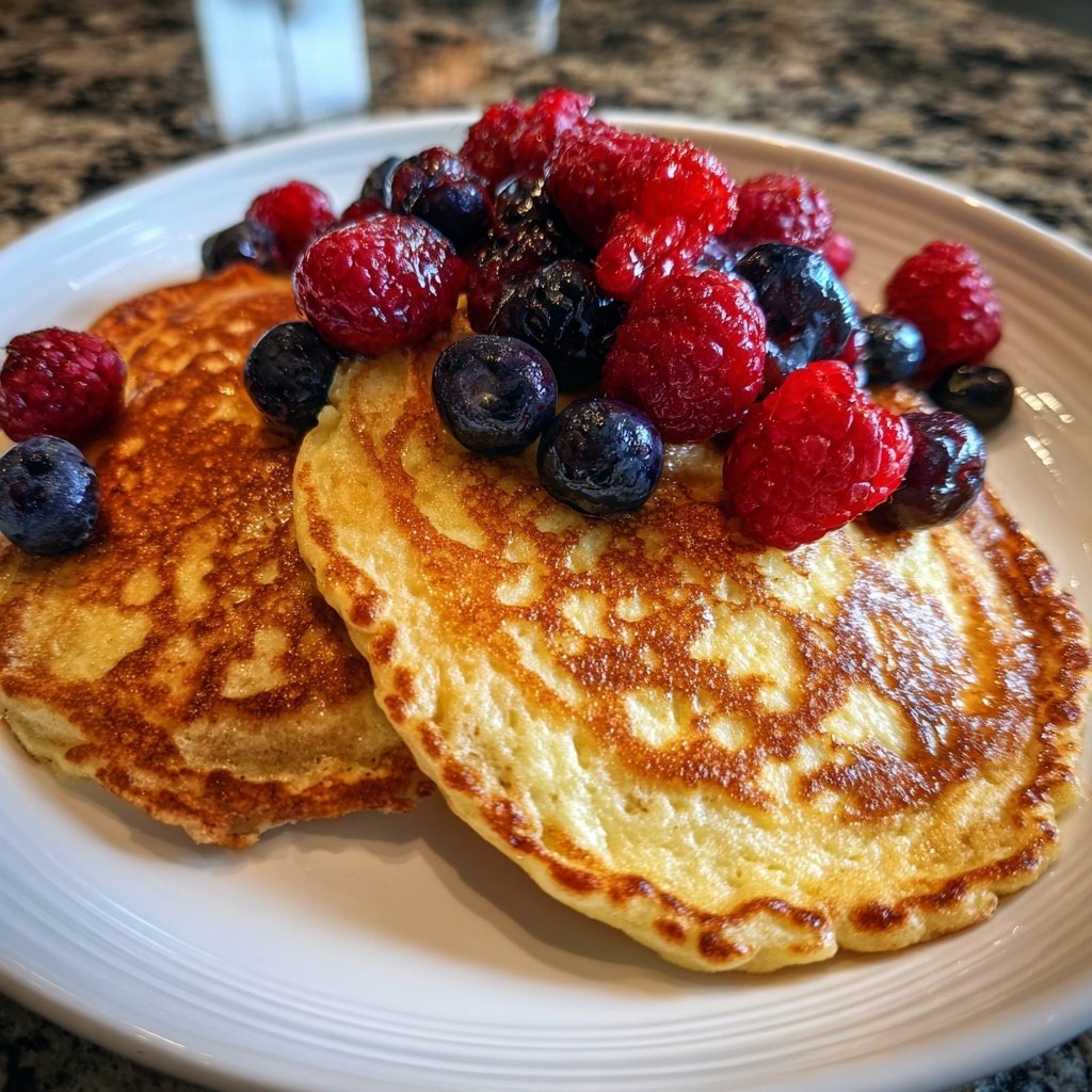 Biggest Loser Pancakes with Berries