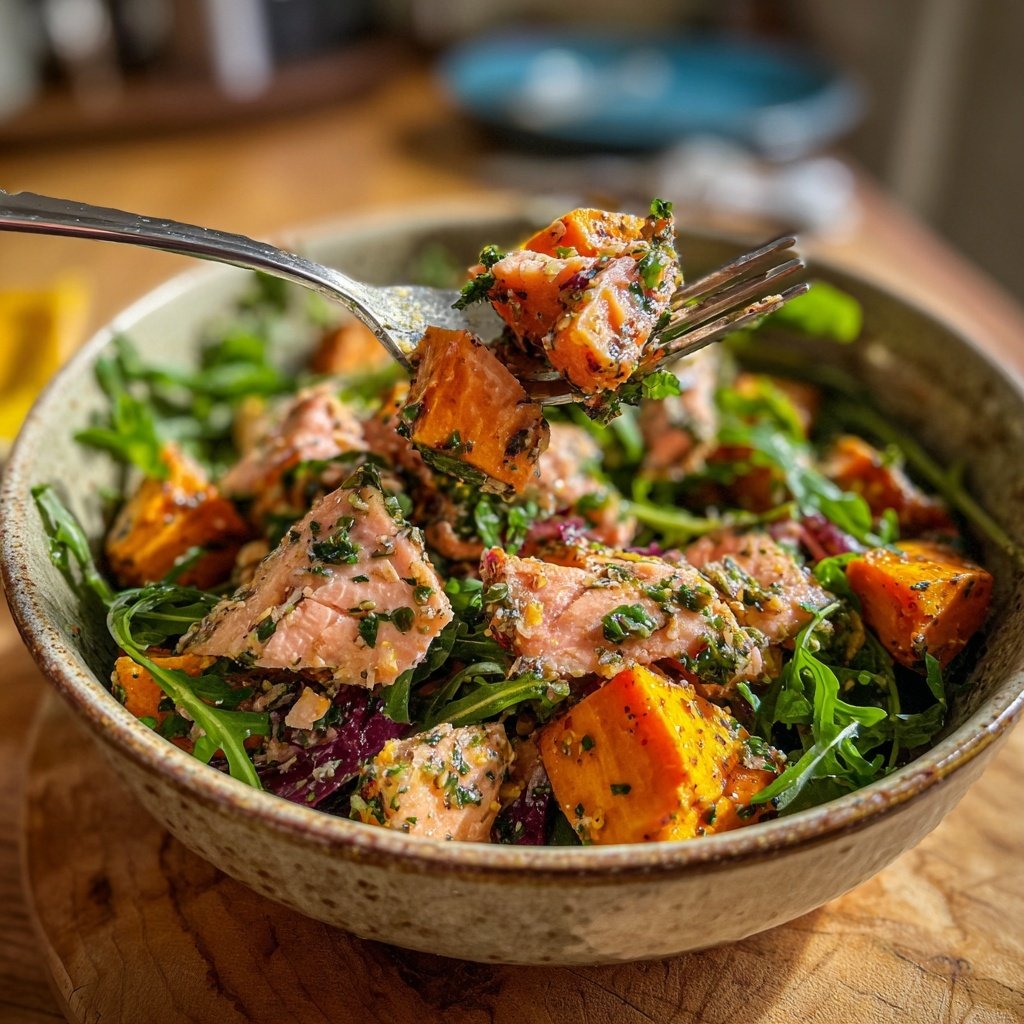 Sweet Potato and Salmon Salad