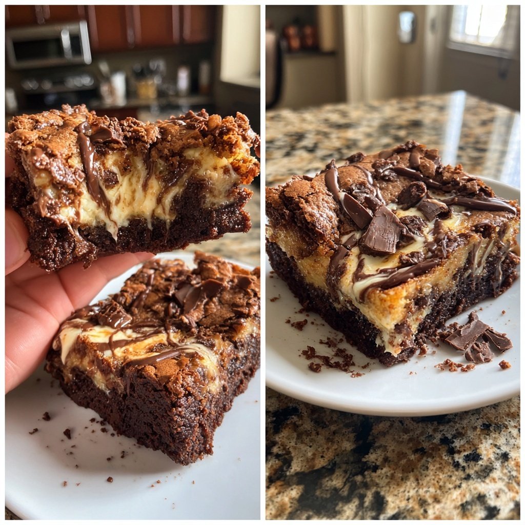 Swirled Cottage Cheese Brownies
