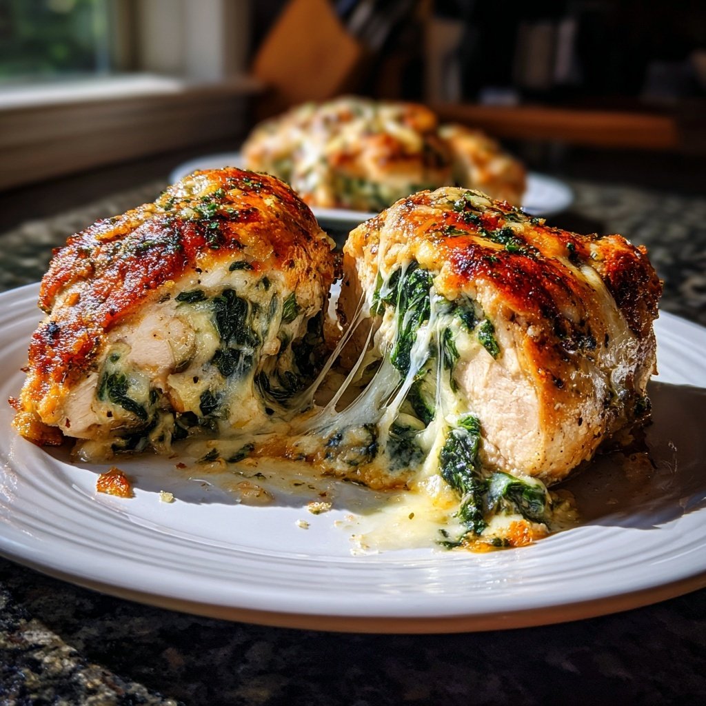 Goat Cheese Spinach Stuffed Chicken