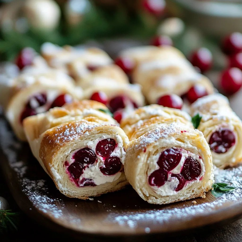 Festive Christmas Cranberry Roll Ups