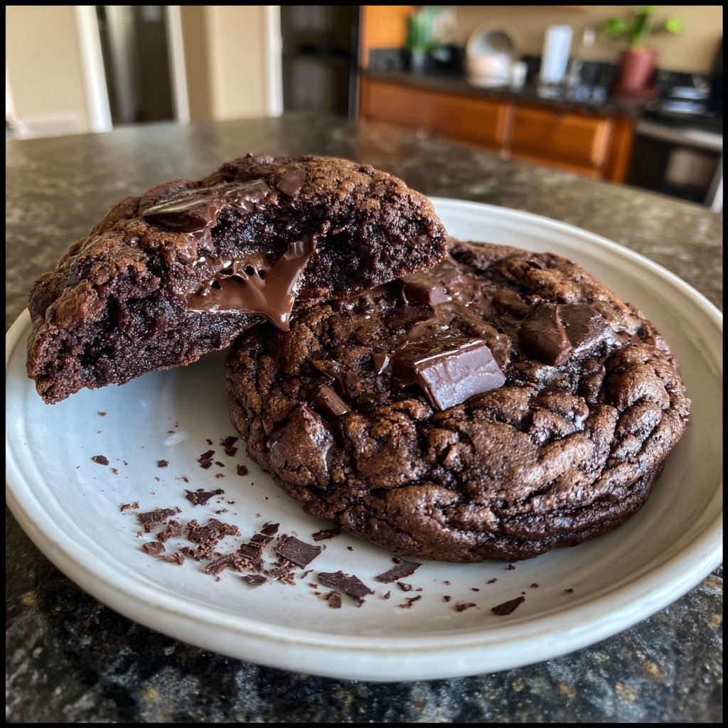 Chewy Double Chocolate Cookies