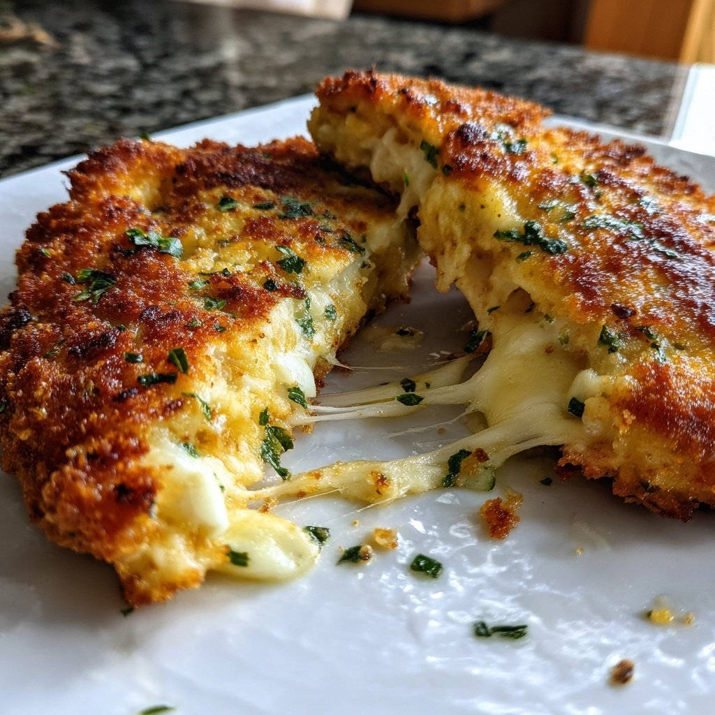 Mozzarella Schnitzel Crispy Cheese Coating