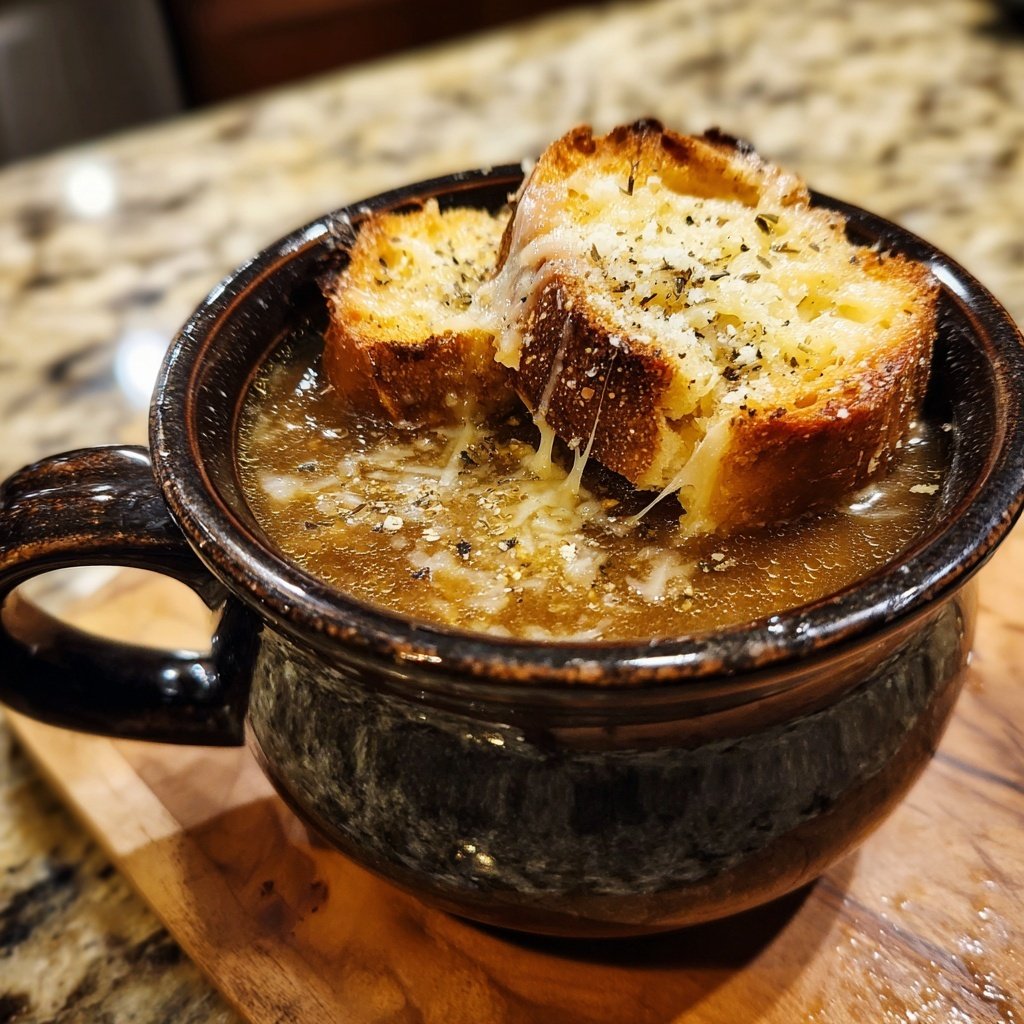 French Onion Soup Gruyere Croutons