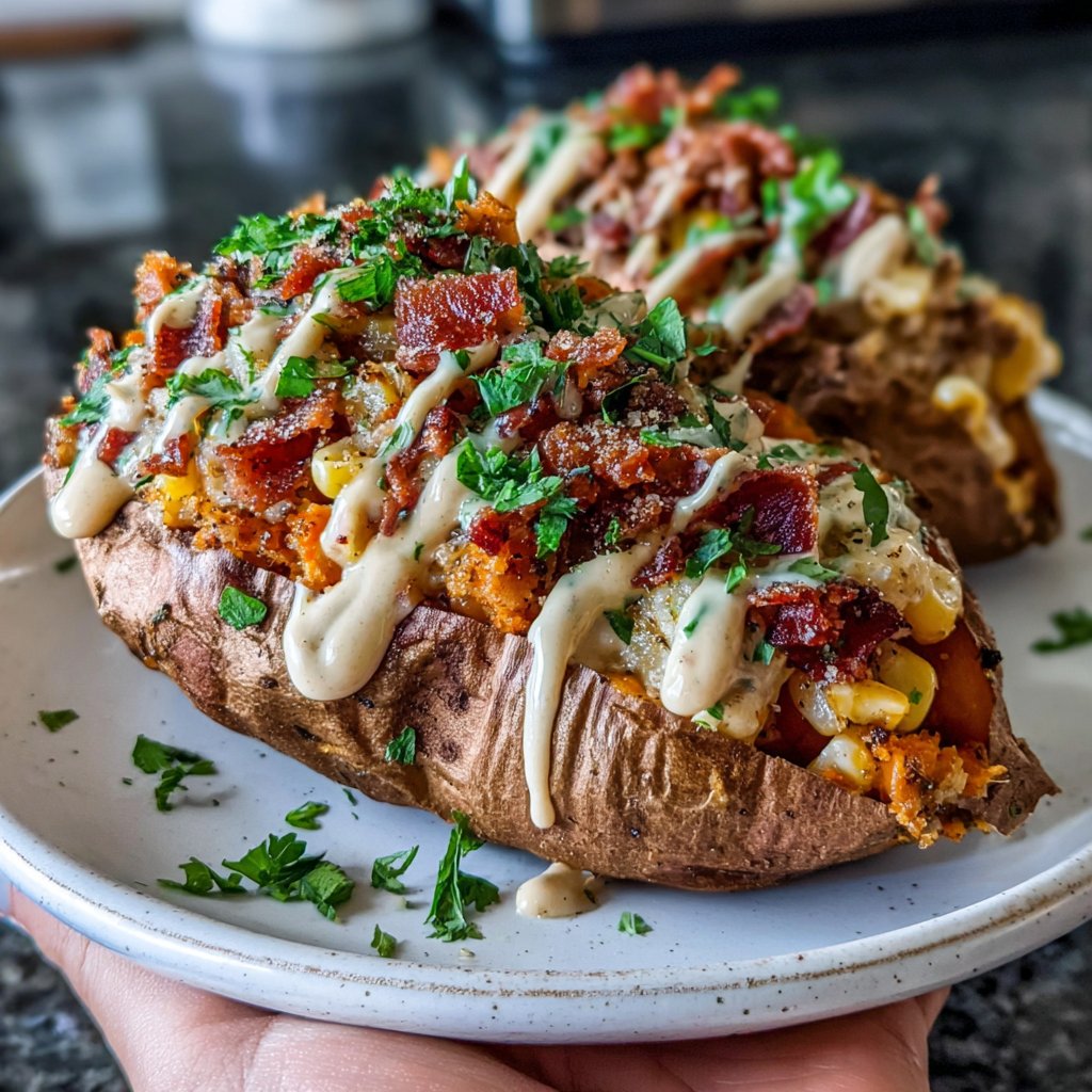 Taco Stuffed Sweet Potatoes