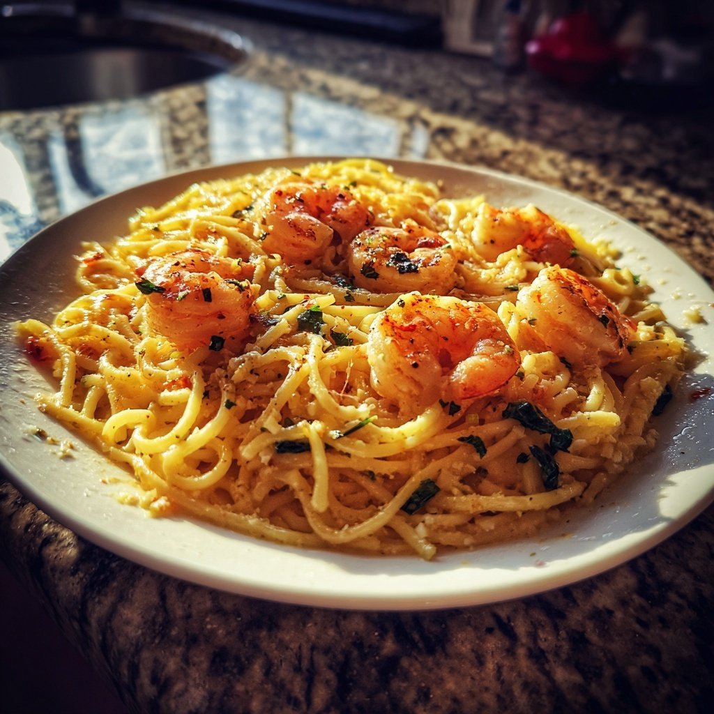 Garlic Butter Shrimp Pasta