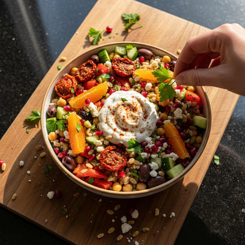 Quick Mediterranean Grain Bowl