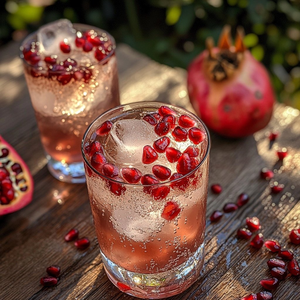 Pomegranate Vanilla Vodka Spritz Cocktail