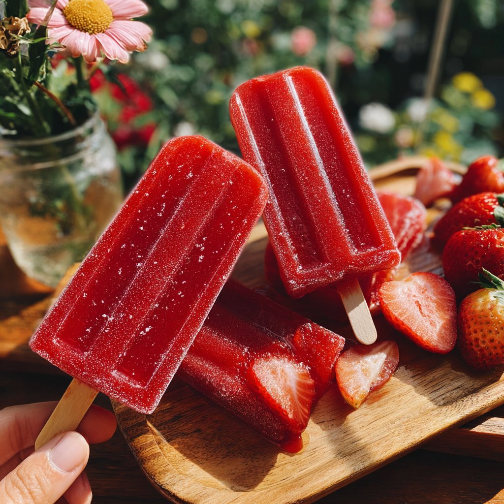 Strawberry Lemonade Popsicles