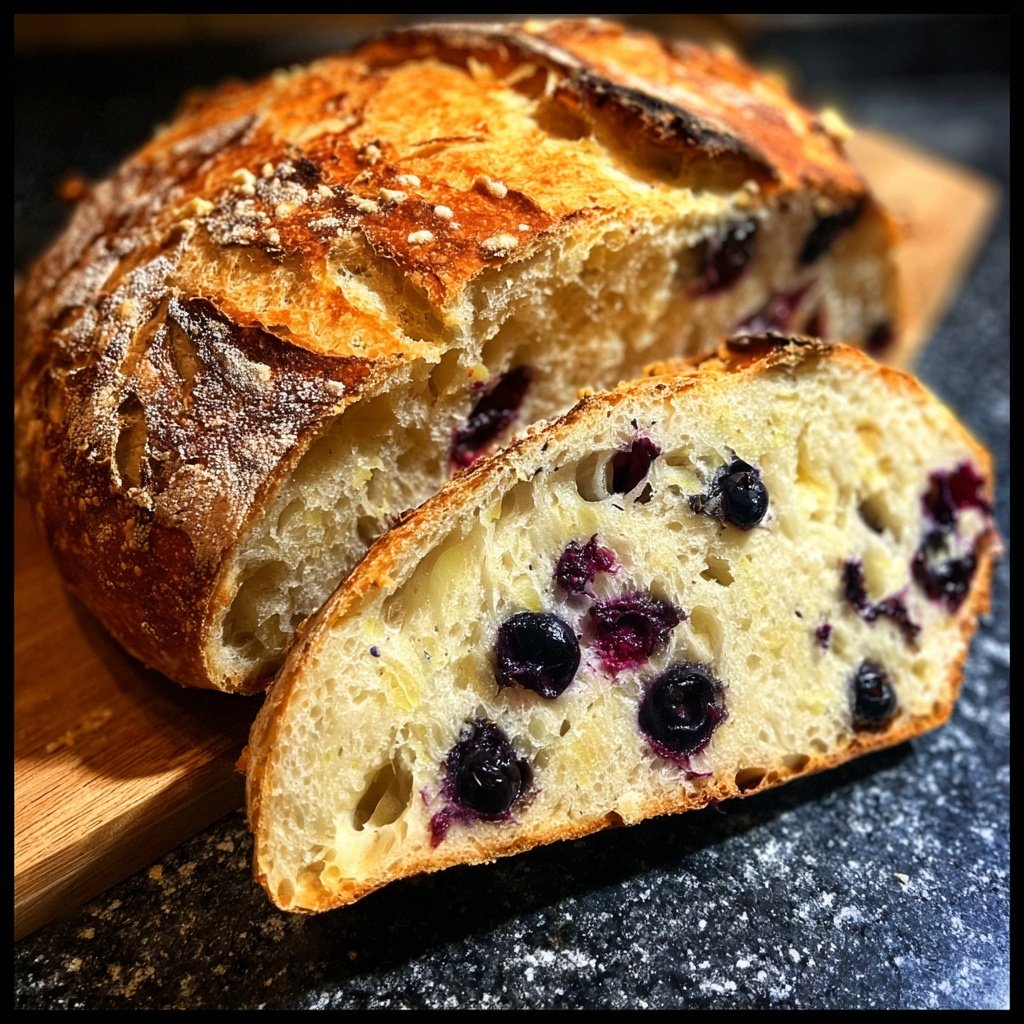 Blueberry Lemon Sourdough with Vanilla Crunch