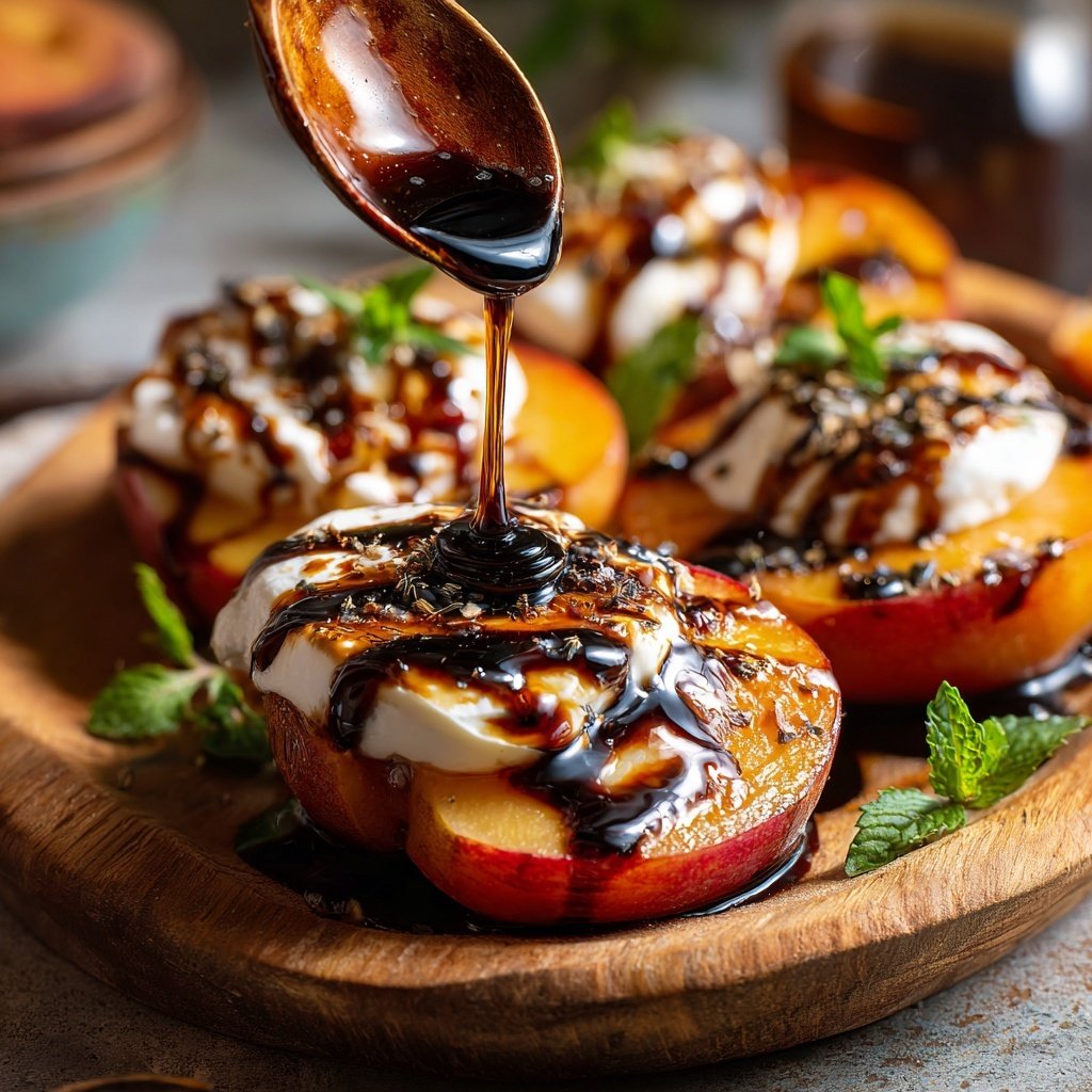 Balsamic Glaze for Grilled Peaches and Burrata​