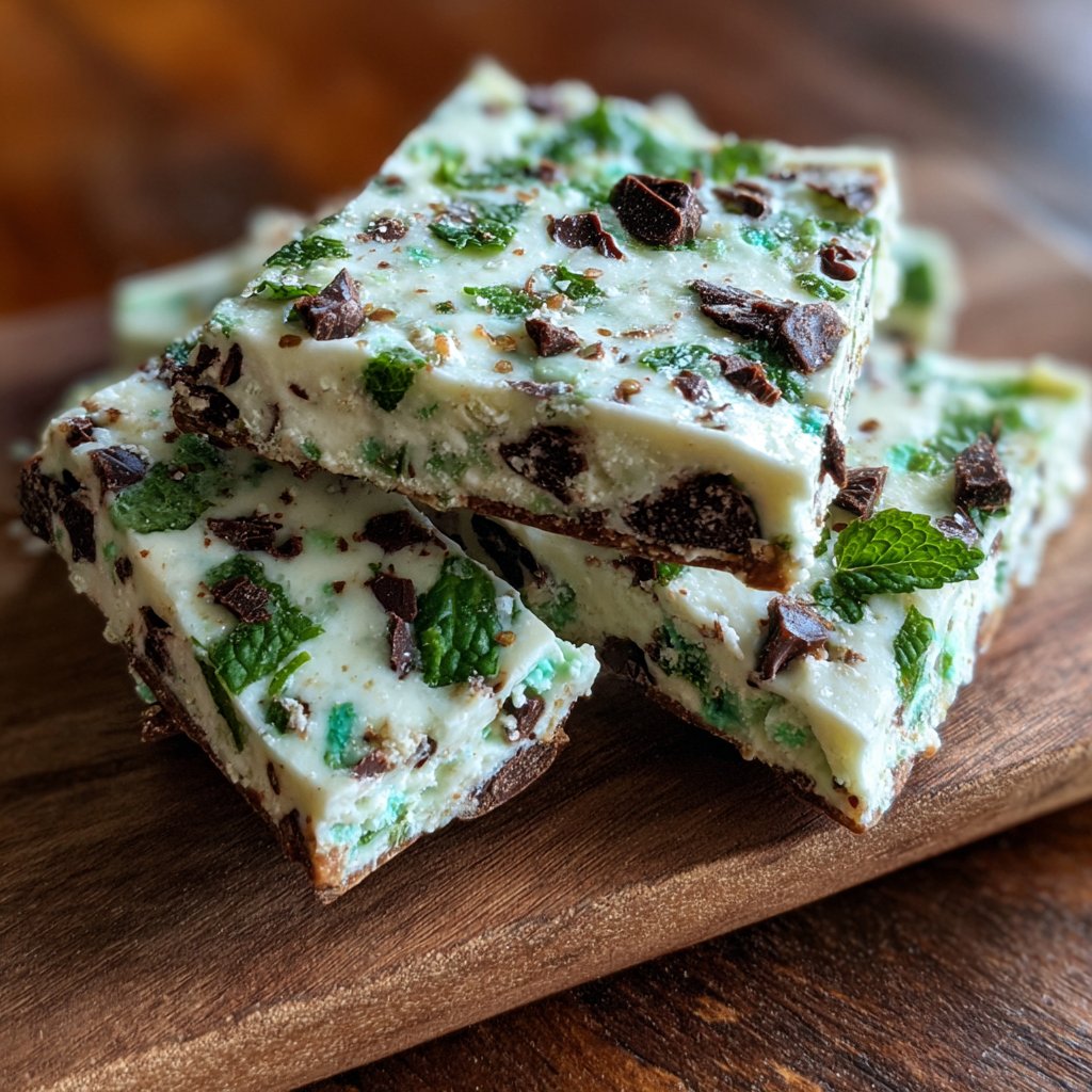 Mint Chocolate Chip Cottage Cheese Bark
