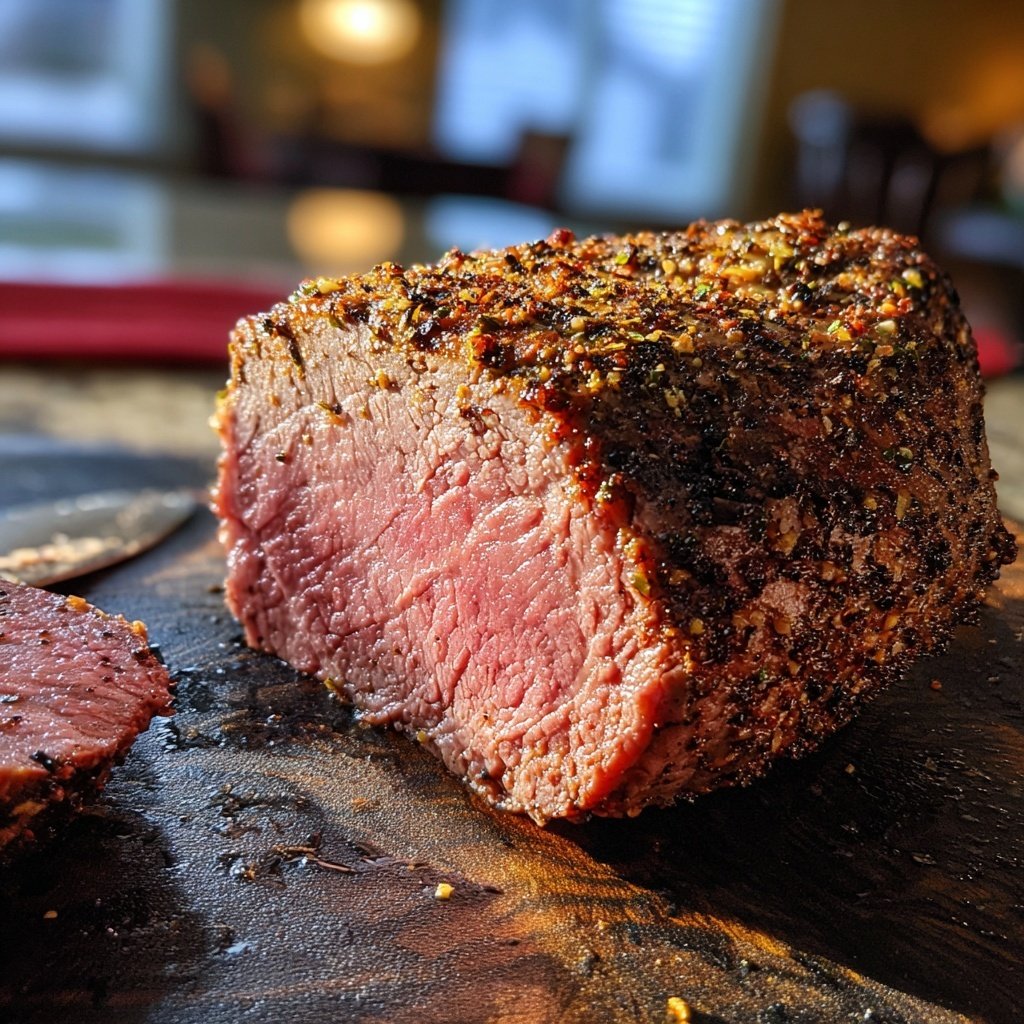Tender Beef Tenderloin with Peppercorns