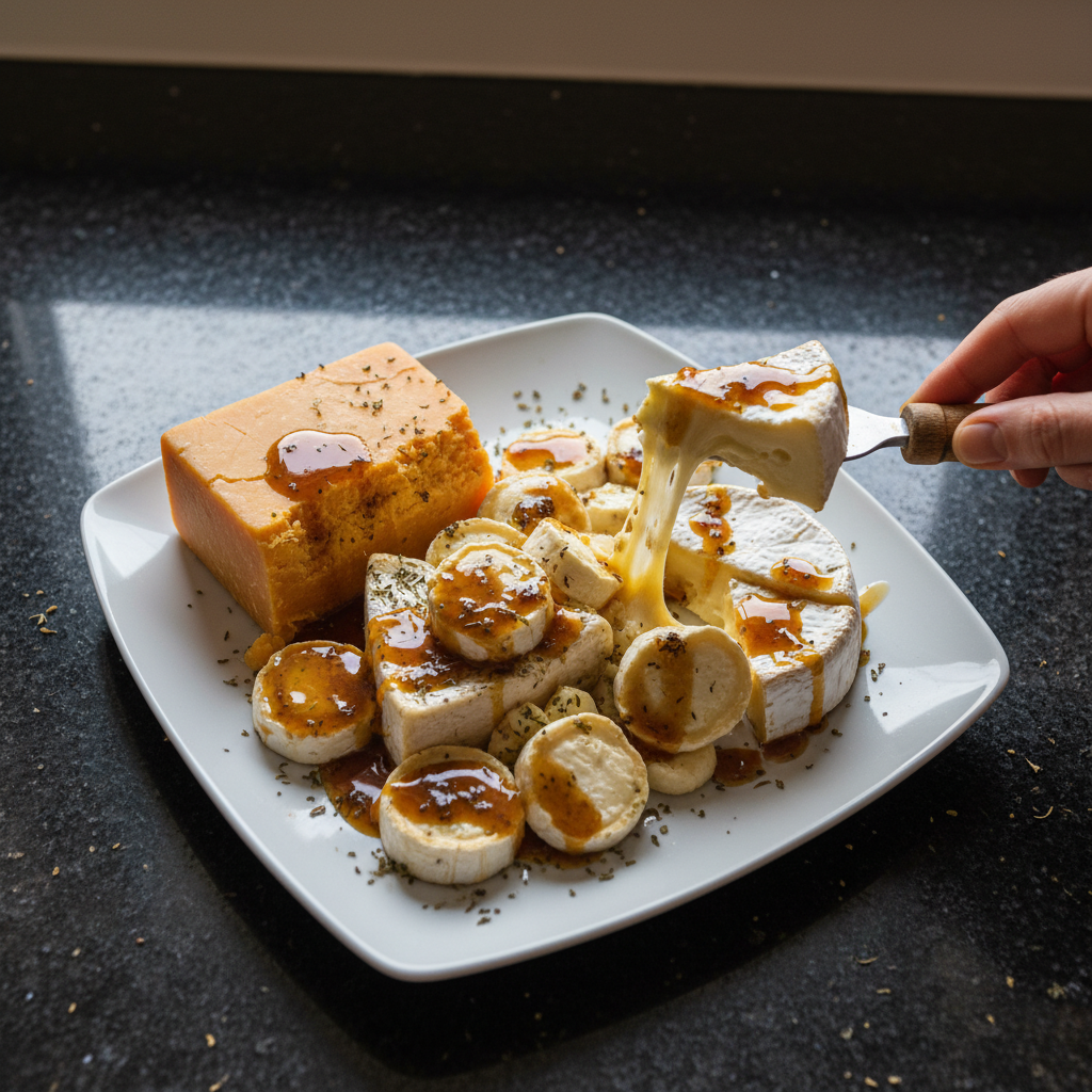 Truffle Oil and Cheese Platter