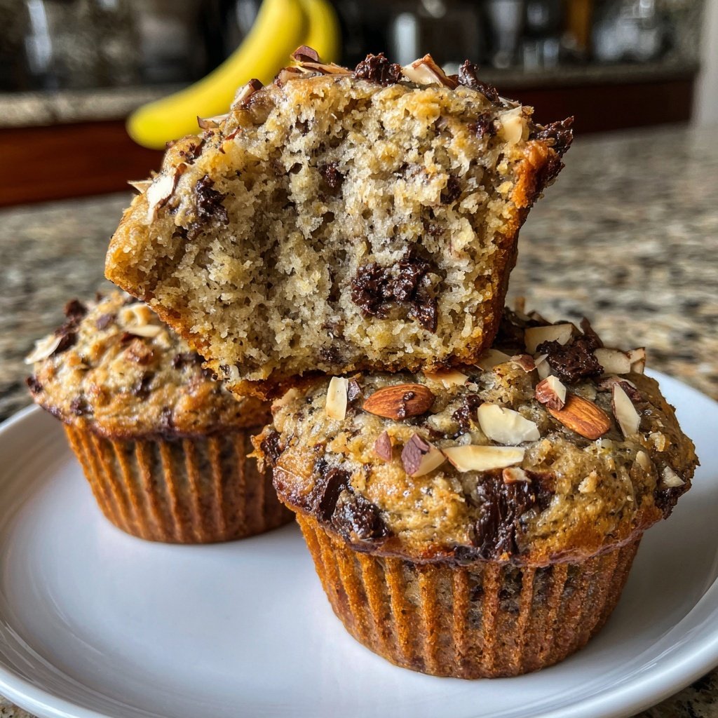 Banana Almond Joy Muffins