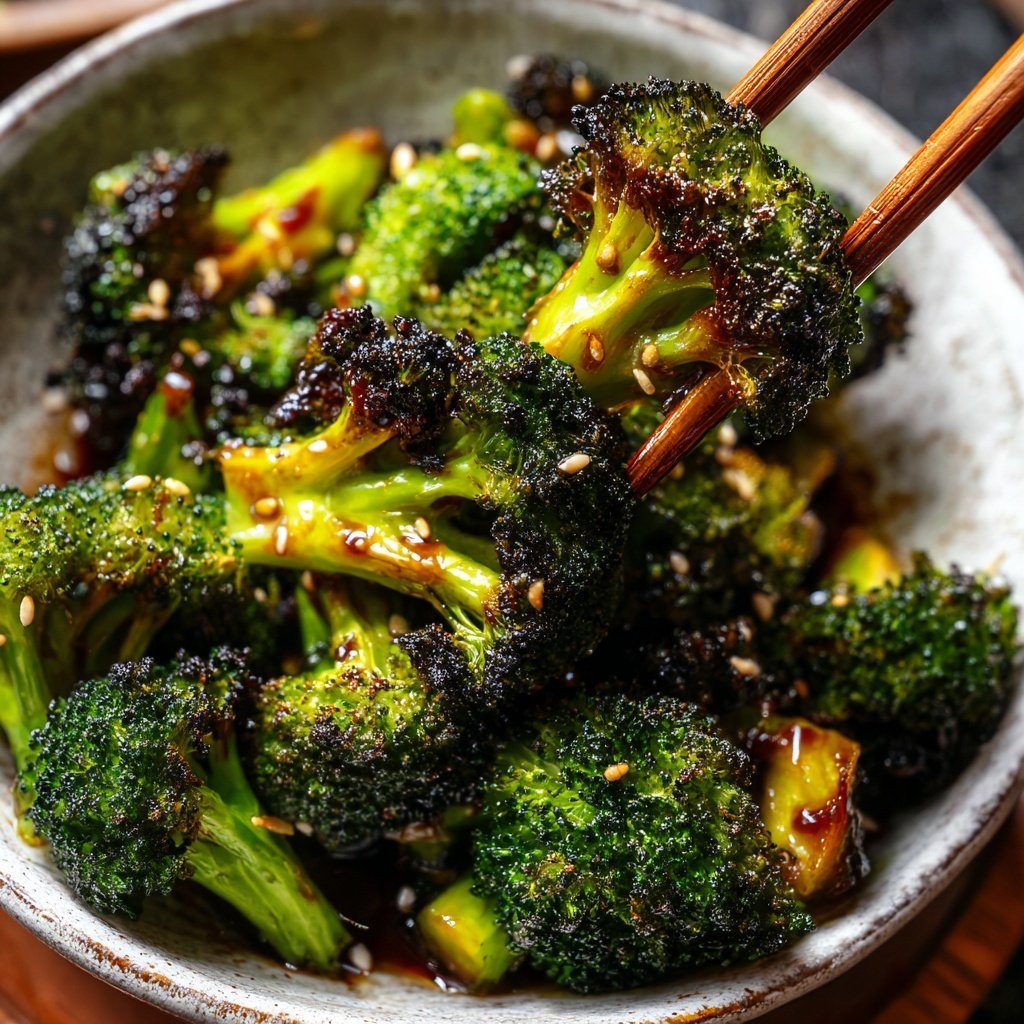 Sesame Ginger Roasted Broccoli