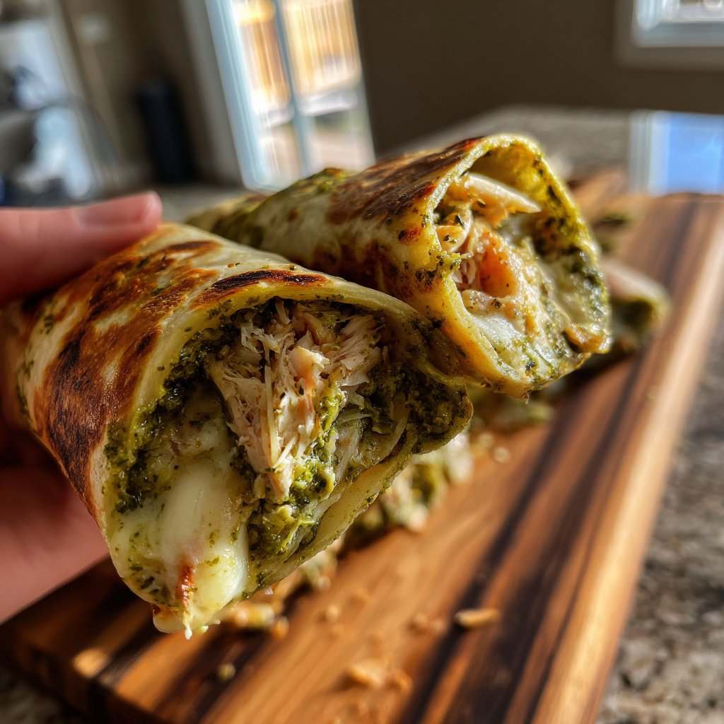 Pesto Tuna Melt Wrap