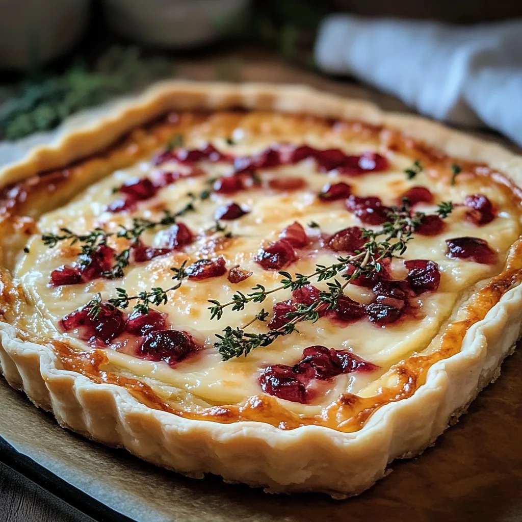 Cranberry Brie Tart with Pancetta & Thyme