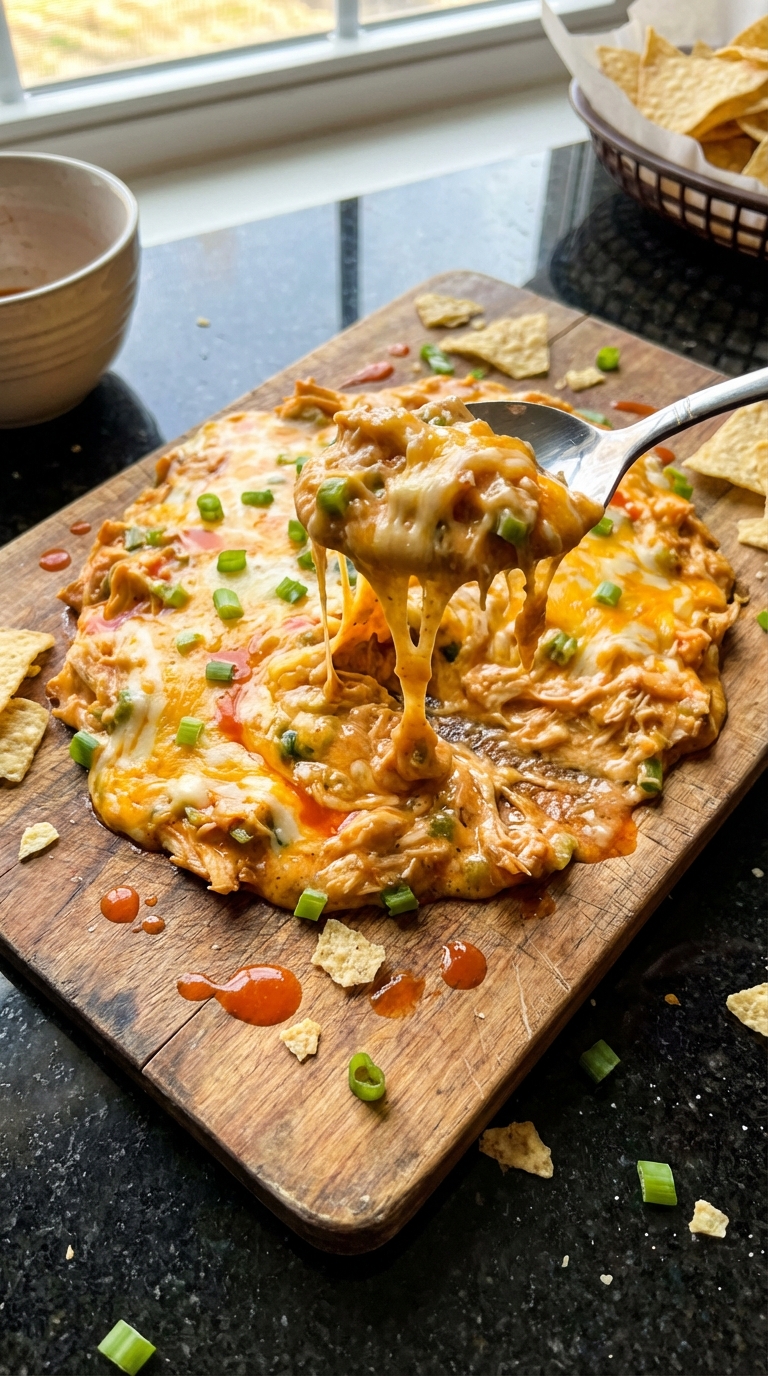 Buffalo Chicken Queso Dip