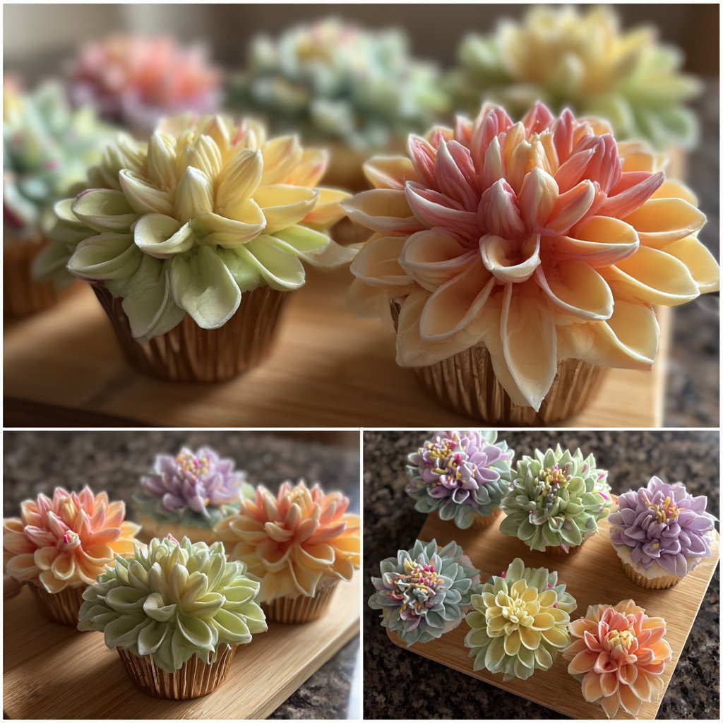 Gorgeous Petal Cupcake Toppers
